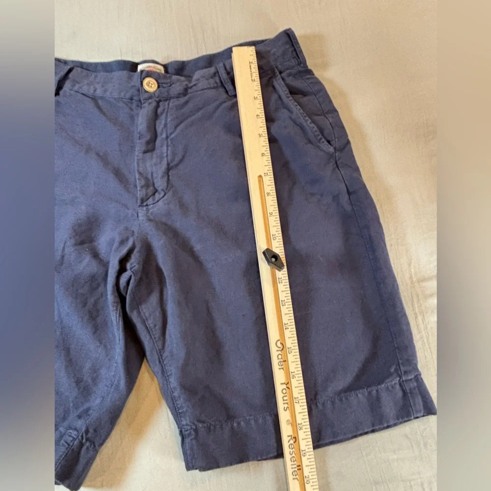 Faherty Malone Chino Shorts‎ Linen Blend Men’s 30 Blue 9 Inch Inseam